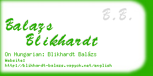 balazs blikhardt business card